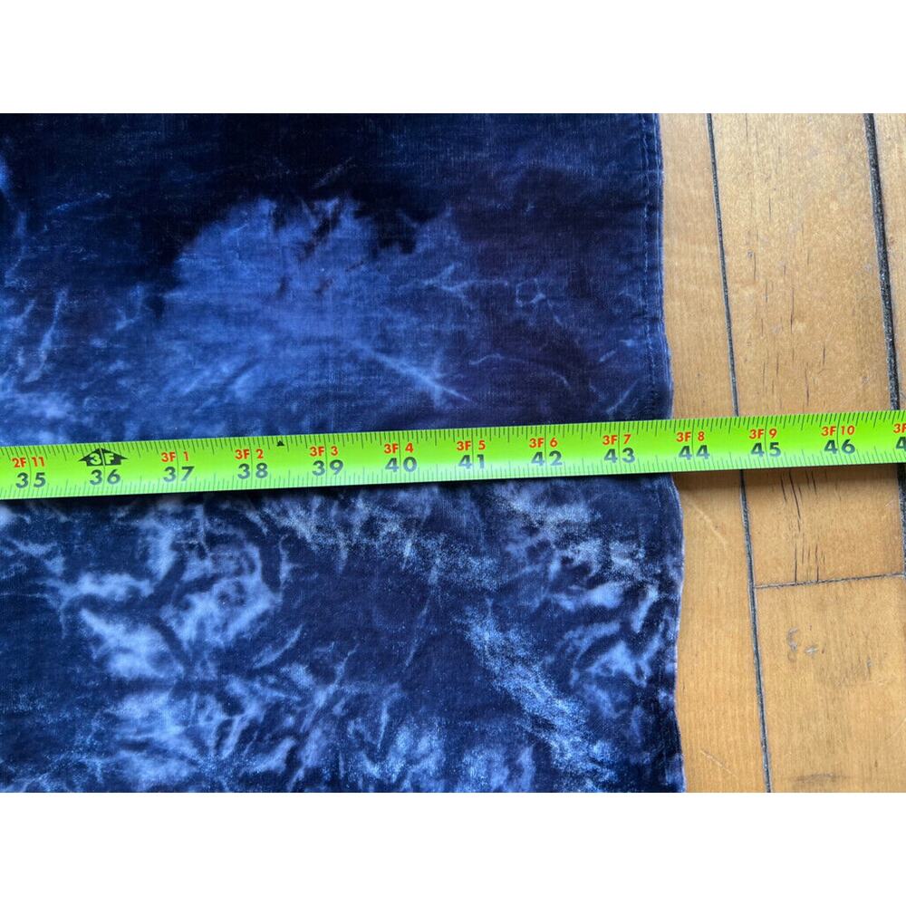 Pure Jill Deep Blue Tie-Dyed Velvet Velour Short Sleeve Dress NWT Medium Petite - Picture 12 of 12